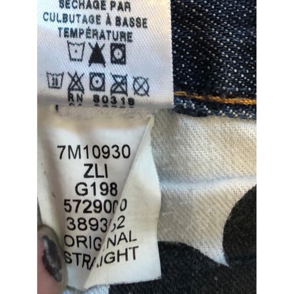 Lucky Brand Jeans Mens 221 Original Straight 36 x 30" Blue Denim Clover Lining - Picture 5 of 9